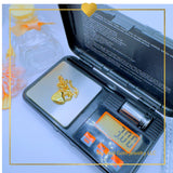 18K Real Gold Heart Charm Lock Bracelet 7.5”