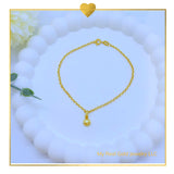 18K Real Gold Bracelet 7.5”