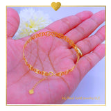 18K Real Gold Bracelet Small to Medium”