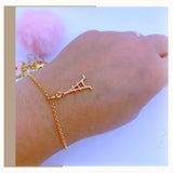 18K Real Gold Eiffel Tower Bracelet size 7.5”