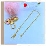 18K Real Gold Eiffel Tower Bracelet size 7.5”