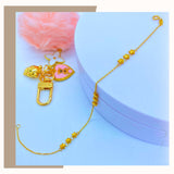 18K Real Gold Star Bracelet size 7.5”