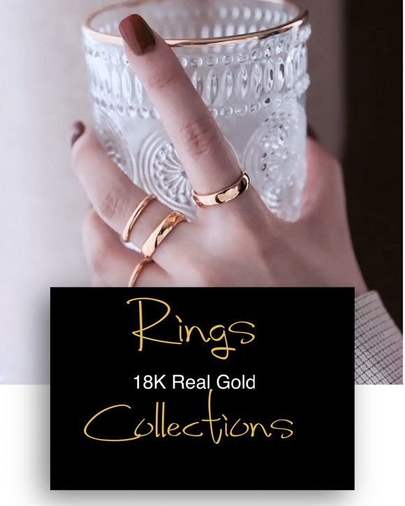 18K -21k Real Gold Women  Ring Collections