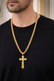Men’s Stainless Steel Cross Necklace | 27.5 Inch Chain