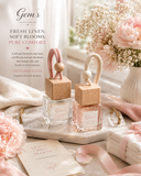 Linen Orris Bloom | Gem’s Duo Hanging Car Diffuser | Luxury Car Fragrance | Book No. 02