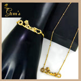 Brazilian Gold Jewelry Leopard Necklace Bracelet Set 21k Gold Plated Copper Dubai Saudi