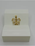 18K Two-Tone Gold Butterfly Pendant