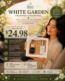 Gem’s White Garden Bundle  Luxury Vent Clip Diffuser & Air Mist Set  Book No. 04 – White Garden