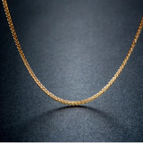 18K Real Gold Thin Foxtail Chain 18”