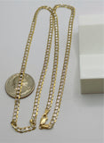 10K Two-Tone Diamond Cut Curb Chain – 22”
