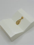 18K Real Gold Teardrop Pendant