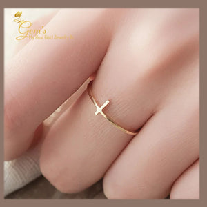 14K Real Gold Cross  Women’s Ring