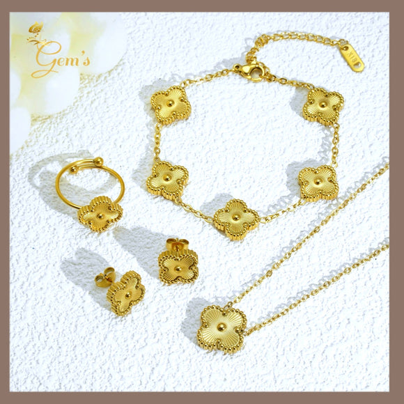 Luxury Designer Four Leaf Colover Jewelry Set