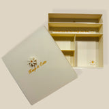 -Ready Little Things Box, Cream Daisy Organizer for Jewelry, Accessories & Keepsakes
