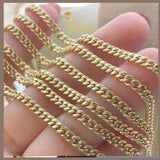 18K Real Gold Cuban Link Chain 4.2mm width 18”