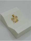 18K Two-Tone Gold Butterfly Pendant