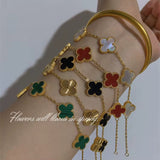 18K Gold Plated Stainless Steel Clover Leaf Bracelet