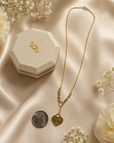 18K Real Gold Heart Charm Drop Necklace | 18 Inches | 750 Stampe
