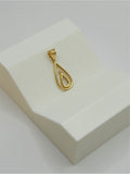 18K Real Gold Teardrop Pendant