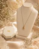 18K Real Gold Textured Ball Pendant Necklace | 18 Inches | 750 Stamped