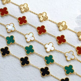 18K Gold Plated Stainless Steel Clover Leaf Bracelet