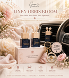 🌸 Gem’s Duo Vent Clip Diffuser  Linen Orris Bloom | Book No. 02
