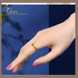 18K Real Gold Engagement Men and Women’s Ring