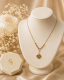 18K Real Gold Heart Charm Drop Necklace | 18 Inches | 750 Stampe