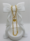 Gold Heart Toggle Chain Necklace – Premium Stainless Steel