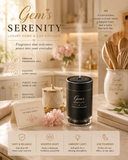 Gem’s Serenity™ Luxury Home & Car Diffuser featuring Linen Orris Bloom, so let’s keep the same storytelling style.