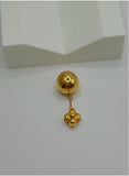18K Real Gold Golden Orb Bloom Pendant