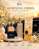 Gem’s Morning Orris Bundle  Luxury Vent Clip Diffuser & Air Mist Set  Book No. 01 – Morning Orris