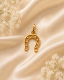 18K Real Gold Horseshoe Pendant