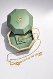 Emerald Clover Necklace – Gold Plated Stainless Steel