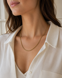 18K Real Gold Cuban Link Chain Necklace | 22 Inches | 3mm | 750 Stamped