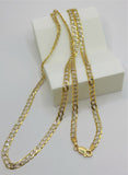 10K Two-Tone Diamond Cut Curb Chain – 22”