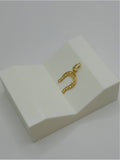 18K Real Gold Horseshoe Pendant