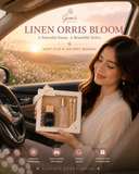 Gem’s Linen Orris Bloom Bundle  Luxury Vent Clip Diffuser & Air Mist Set  Book No. 02 – Linen Orris Bloom