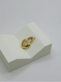 18K Real Gold Locked Heart Pendant