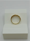 18K Real Gold Geometric Link Ring – Size 7.5