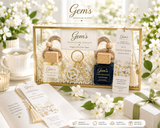 White Garden | Gem’s Duo Hanging Car Diffuser | Luxury Car Fragrance | Book No. 04