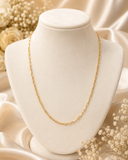 18K Real Gold Paperclip Chain Necklace – 16 Inches – 750 Stamped – Approx. 1.9g