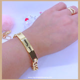 Customized Name Bracelet Gold Color Stainless Steel Personalized Bracelet