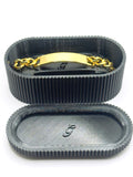 Signature Lock Personalized ID Bracelet – Premium Gold Plated Stainless Steel (Includes Engraving & Gift Box)