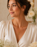 18K Real Gold Horseshoe Pendant Necklace