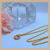 18K Real Gold Necklace 18”