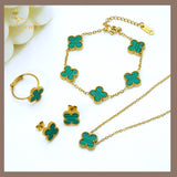 Luxury Designer Four Leaf Colover Jewelry Set