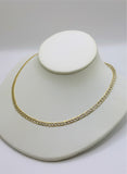 10K Two-Tone Diamond Cut Curb Chain – 22”
