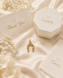 18K Real Gold Horseshoe Pendant