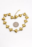 Premium Stainless Steel Puffed Heart Chain Necklace 16+2”